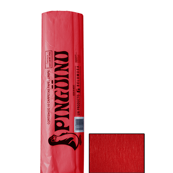 PAPEL CREPE PINGUINO ROJO NAVIDAD E.10 C.250 32